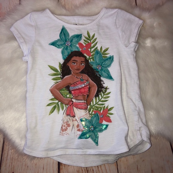 🌟 BUNDLE ONLY Disney Moana Tee Shirt 2T girls - Picture 3 of 7